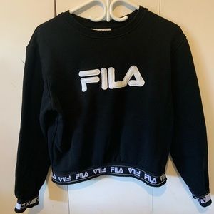 Fila black crewneck sweatshirt size S